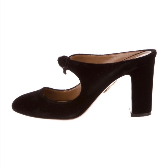 Aquazzura Velvet Mules sz 39 - Picture 2 of 5